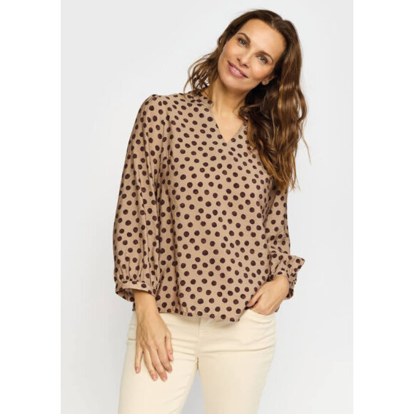 2-Biz - 2-biz bluse - MARIT - brun/dot