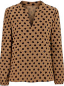 2-Biz - 2-biz bluse - MARIT - brun/dot