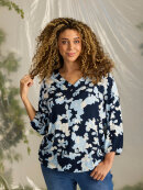 Zhenzi bluse - blå mix - Overdele til Plus size - Zhenzi