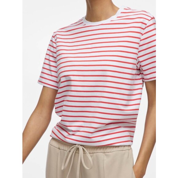 VILA - Vila T-shirt - hvid/rød