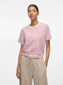 VILA - Vila T-shirt - hvid/rød