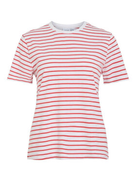 VILA - Vila T-shirt - hvid/rød