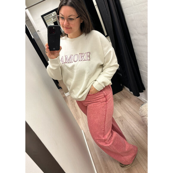 Vila Jeans - Jazzy rød - Dame - Jeans - VILA