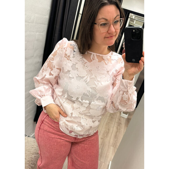 Vila Bluse - lyserød - Dame - Bluser - VILA