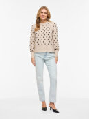 VILA - Vila Strik creme/dot