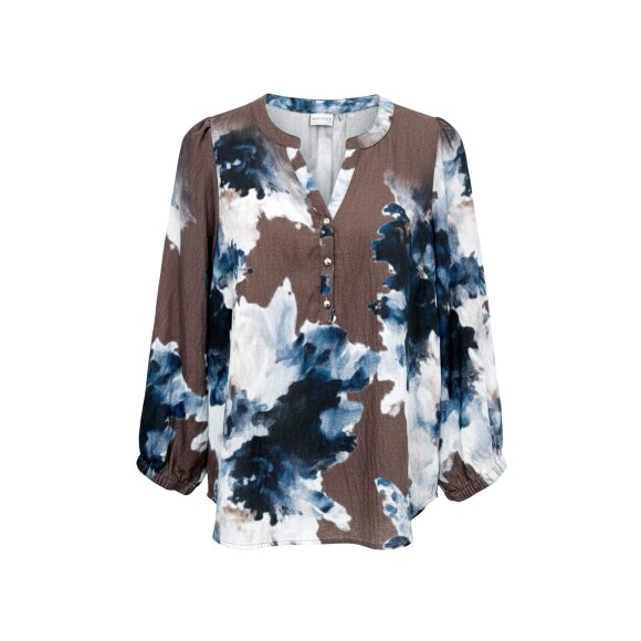 In Front Bluse - Brun mix - Dame - Bluser - IN FRONT