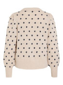 VILA - Vila Strik creme/dot