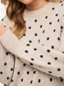 VILA - Vila Strik creme/dot