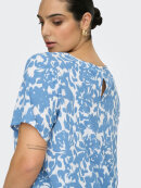 ONLY CarmaKoma - Only Carmakoma bluse - blå/hvid