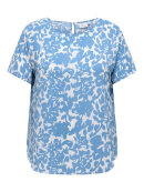 Only Carmakoma bluse - blå/hvid - Overdele til Plus size - ONLY CarmaKoma