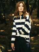 Soulmate t-shirt L/Æ - Navy/off - Dame - T-shirts - Soulmate