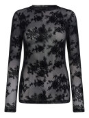 Hype The Detail Bluse Mesh blonde - sort - Dame - Bluser - Hype The Detail 