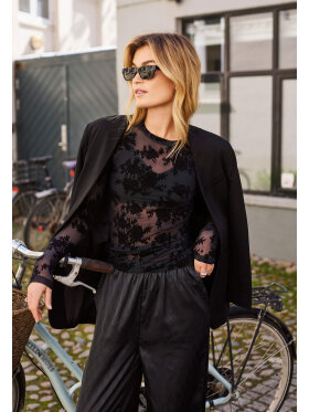 Hype The Detail  - Hype The Detail Bluse Mesh blonde - sort