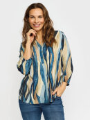 2-Biz bluse blå/sand mix - Dame - Bluser - 2-Biz