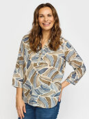 2-Biz bluse blå/sand mix - Dame - Bluser - 2-Biz