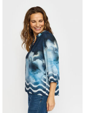 2-Biz bluse - blå mix - Dame - Bluser - 2-Biz