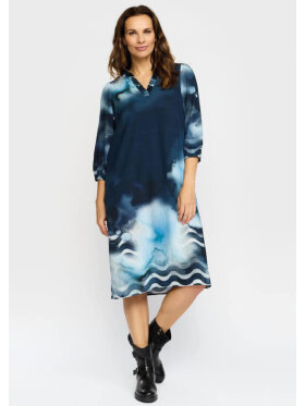 2-Biz kjole - blå mix - Mellemlange kjoler - 2-Biz