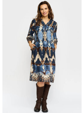 2-Biz kjole - blå mix - Mellemlange kjoler - 2-Biz