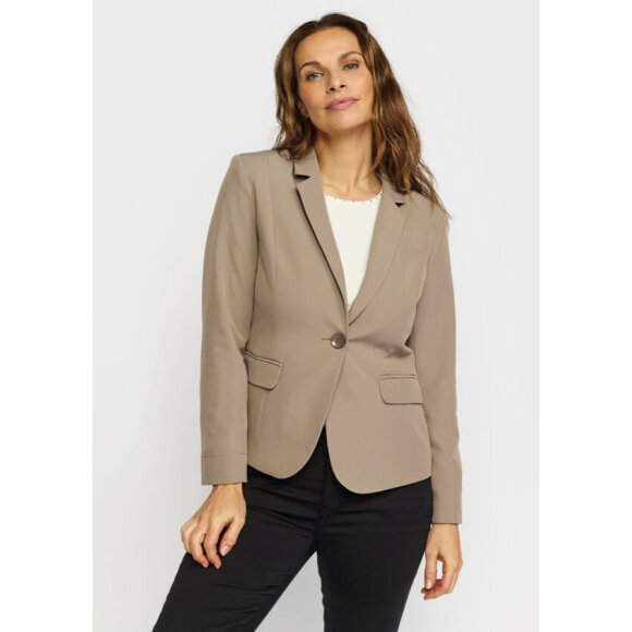 2-Biz Blazer - mørk sand - Blazer til kvinder - 2-Biz