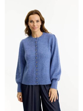 In Front Cardigan - blå - Lækre striktrøjer til kvinder - IN FRONT