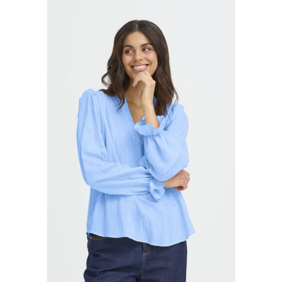 Fransa Bluse - lysblå - Dame - Bluser - FRANSA