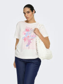 Only Carmakoma t-shirt - rosa print - Overdele til Plus size - ONLY CarmaKoma