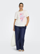 Only Carmakoma t-shirt - rosa print - Overdele til Plus size - ONLY CarmaKoma