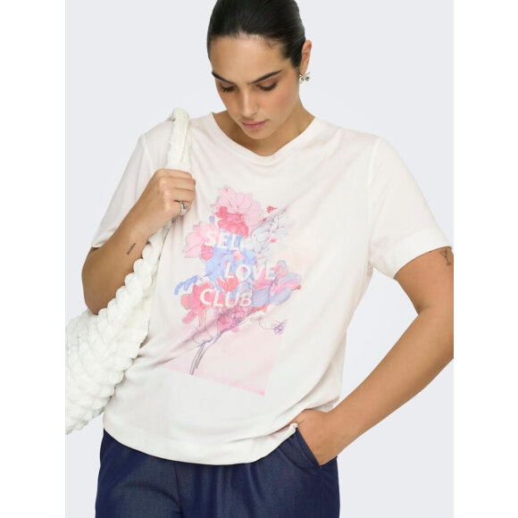 ONLY CarmaKoma - Only Carmakoma t-shirt - rosa print ONLY CarmaKoma - Only Carmakoma t-shirt - rosa print