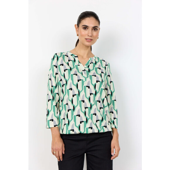 Soyaconcept Bluse - Grøn/Grå - Dame - Bluser - Soyaconcept 