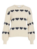 Vila Strik - off/hjerte  - Lækre striktrøjer til kvinder - VILA