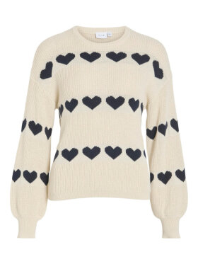 Vila Strik - off/hjerte  - Lækre striktrøjer til kvinder - VILA