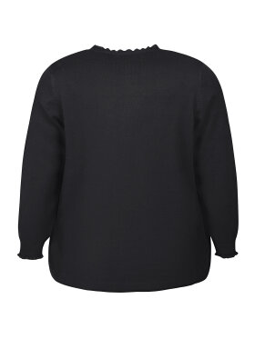 Zhenzi cardigan - sort - Overdele til Plus size - Zhenzi