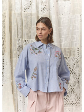 Love & Divine Skjorte - Stribet/brodering  - Skjorter til kvinder - love & divine