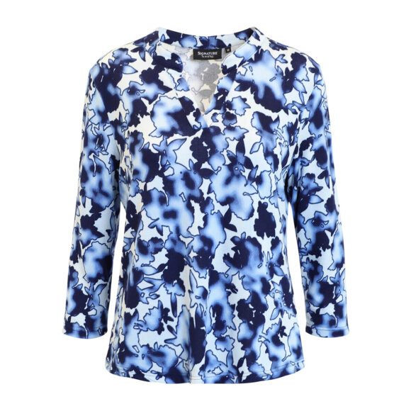 Signature bluse - Blå mix - Dame - Bluser - Signature