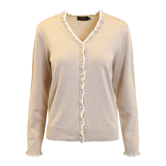 Brandtex Cardigan - Sand - Lækre striktrøjer til kvinder - Brandtex