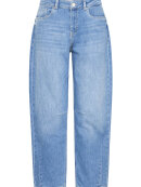 Pulz Jeans Barrel - Medium blue - Dame - Jeans - PULZ Jeans