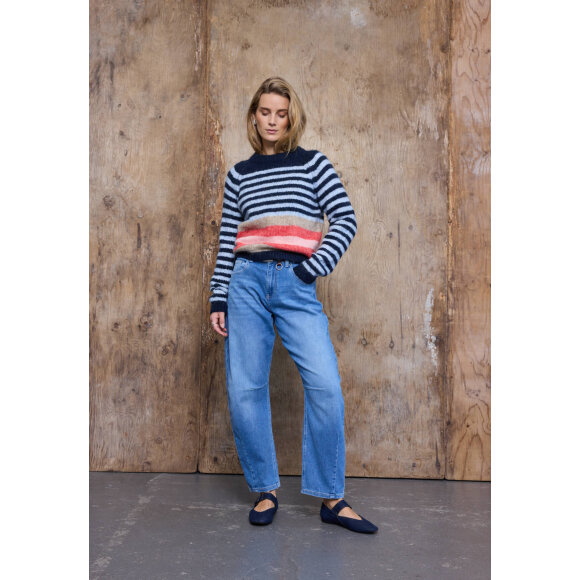 Pulz Jeans Barrel - Medium blue - Dame - Jeans - PULZ Jeans