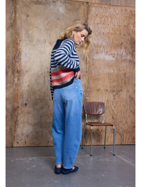 Pulz Jeans Barrel - Medium blue - Dame - Jeans - PULZ Jeans