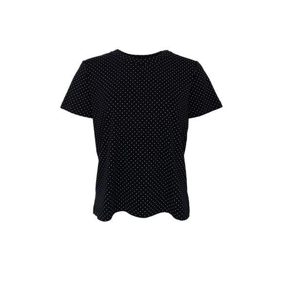 Black Colour T-shirt - sort m/dot - Dame - T-shirts - Black Colour