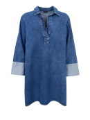 Black Colour Kjole - denim - Mellemlange kjoler - Black Colour