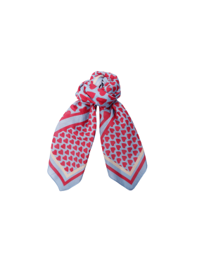 Black Colour Tørklæde - blå/hjerter - Tørklæder - Black Colour