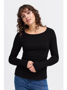 Fransa t-shirt L/Æ - sort - Dame - Bluser - FRANSA Fransa t-shirt L/Æ - sort - Dame - Bluser - FRANSA