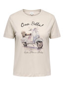 Only Carmakoma t-shirt - sand/tryk - Overdele til Plus size - ONLY CarmaKoma