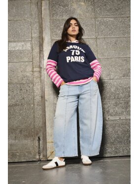 Only Carmakoma t-shirt - marine - Overdele til Plus size - ONLY CarmaKoma