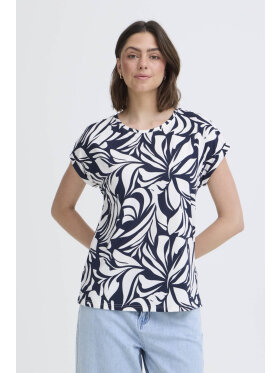 Fransa t-shirt - blå/off - Dame - T-shirts - FRANSA