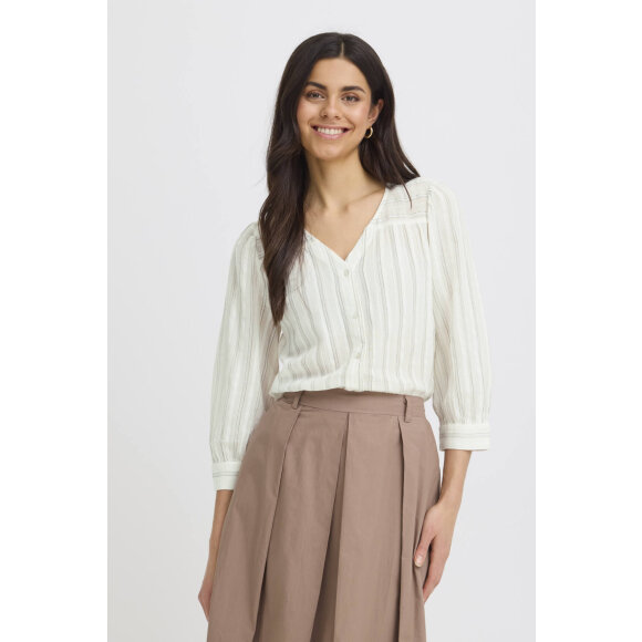 Fransa Skjorte - off/blå - Skjorter til kvinder - FRANSA