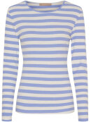 Marta T-shirt L/Æ - lysblå/off - Dame - T-shirts - MARTA