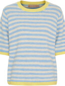 Marta Strik K/Æ - Strib blå/gul - Lækre striktrøjer til kvinder - MARTA