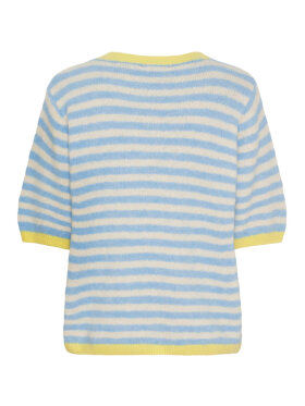 Marta Strik K/Æ - Strib blå/gul - Lækre striktrøjer til kvinder - MARTA