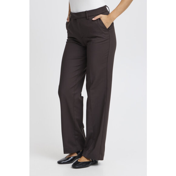Pulz buks Bindy Wide - Espresso - Dame - Bukser  - PULZ Jeans